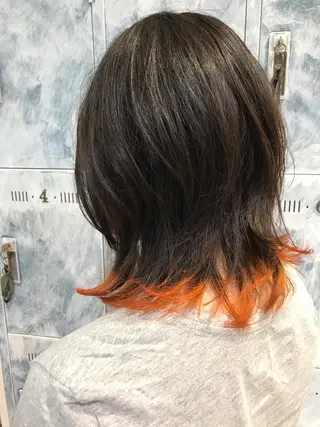 ミディアム カラー 松本 明日可のヘアスタイル