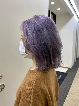 ミディアム カラー salowin梅田茶屋町suite所属・ハイトーンヘア/ 島崎　タクミのヘアスタイル