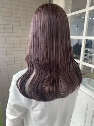 セミロング カラー 韓国×髪質改善カラー 💎hinaのヘアスタイル