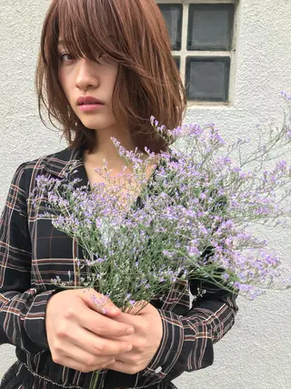 ミディアム カラー ❣️モテ髪❣️佐野 圭佑のヘアスタイル