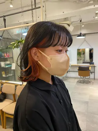 セミロング カラー 艶カラー 🤍🫧/makoのヘアスタイル