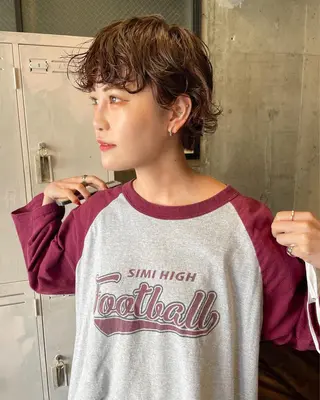 ショート パーマ パーマ/レイヤー 岩山丈一郎のヘアスタイル