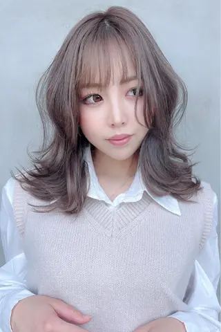 ミディアム HAIR MAKE addict所属・岡崎 優月のヘアスタイル