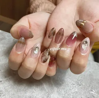 ロング ネイル espoir. muのネイルデザイン