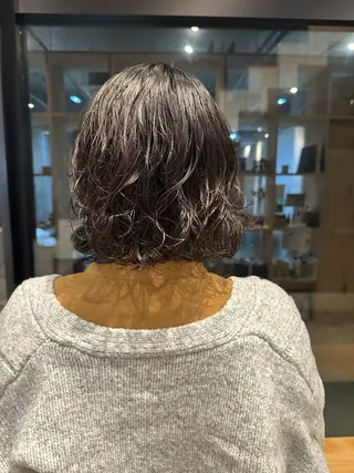 ショート パーマ ボブ/レイヤー/ニュ アンスパーマ/小夏のヘアスタイル