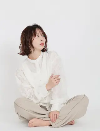 パーマ hoNua. 栄/透明感カラーのヘアスタイル