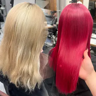 セミロング カラー RIO🩶NEXT/ エクステ/ハイトーンのヘアスタイル