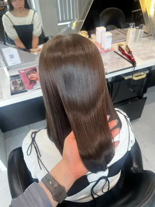 ミディアム 韓国風顔まわり/ベー ジュ/マツエク♡美咲のヘアスタイル