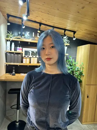 ミディアム カラー Rico / bob/グレージュのヘアスタイル