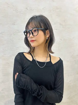 ショート カラー 艶カラー/ボブ /似合わせ/田口愛那のヘアスタイル