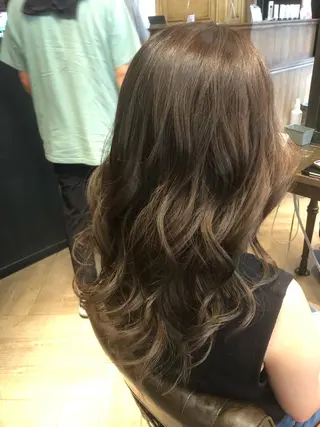 セミロング カラー 藤木 雅俊のヘアスタイル