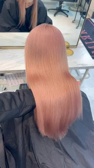 ロング カラー 【縮毛矯正ブリーチ】 MANATO🌈のヘアスタイル