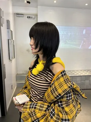 ミディアム カラー ヘアアレンジ GAME 天神所属・レイヤーカット指名 No.1💖マユカのヘアスタイル