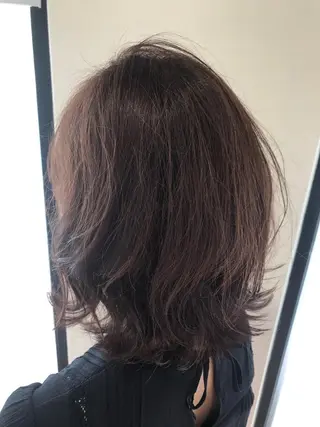 ミディアム パーマ 金沢 広美のヘアスタイル