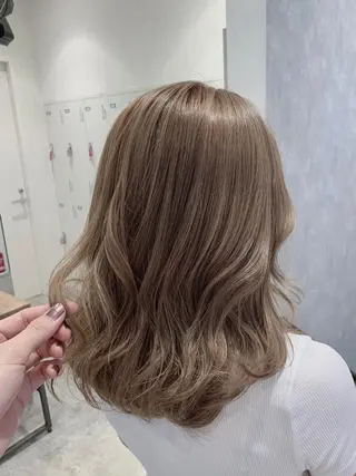 セミロング カラー メンズブリーチカラー /NAOのヘアスタイル