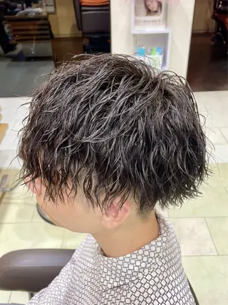 パーマ メンズ レイヤー/スパイキー ショート/坂本翔のヘアスタイル