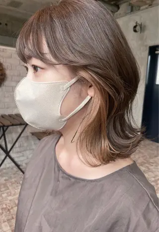 ミディアム カラー risako🇰🇷 韓国ヘア/レイヤーのヘアスタイル