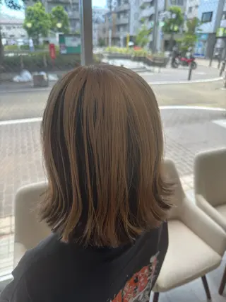 セミロング カラー KOBA こばのヘアスタイル