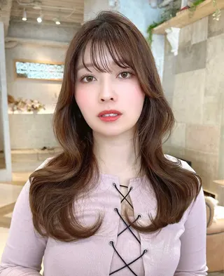 ロング Kanami/韓国風 /艶カラーのヘアスタイル