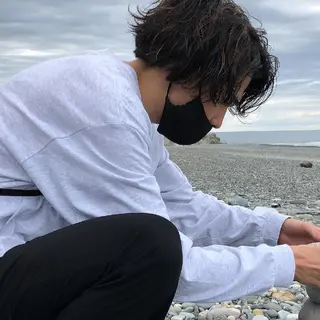 ショート カラー メンズ 鶴田 風雅のヘアスタイル