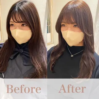 ロング カラー 顔周り/くびれヘア 韓国ヘア💕風間るなのヘアスタイル