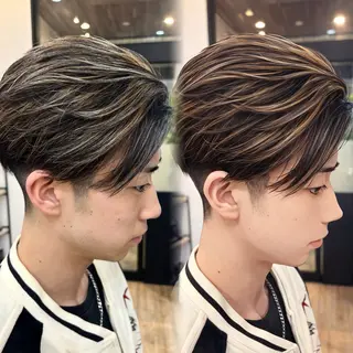 パーマ メンズ LIFE 本店所属・ハイトーン×レイヤー 🔥小林達哉のヘアスタイル