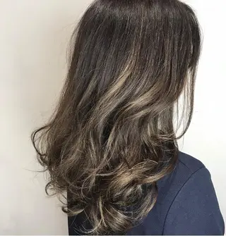 セミロング カラー メンズカット特化柏駅 徒歩3分LOUのヘアスタイル