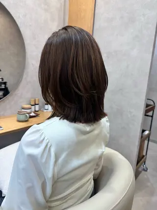ミディアム カラー 高橋友里亜 /フリーランスのヘアスタイル