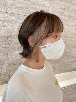 ショート カラー ヘアアレンジ 🔶似合わせセンター パート/ヤス🔶のヘアスタイル