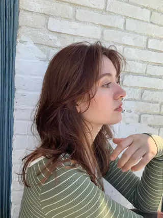 セミロング Lond fleur 大宮  ロンドフルール所属・石畑結華 Lond店長のヘアスタイル