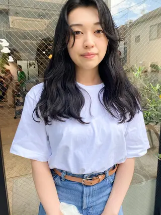 ロング カラー パーマ ヘアアレンジ メンズ キッズ パーマスタイル🔅 sayacaのヘアスタイル