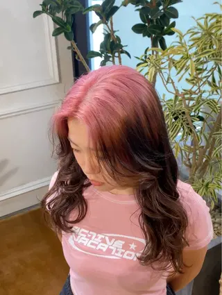 セミロング カラー yate'/ Wカラー/小出捷也のヘアスタイル