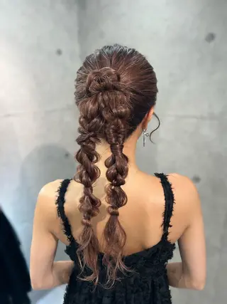 ロング ヘアアレンジ ヘアメイク/髪質改善 🎀Moeri🎀のヘアスタイル