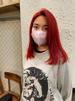 セミロング カラー 〽️magico/ ウルフDaiki〽️のヘアスタイル