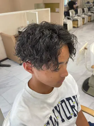 ショート パーマ メンズ ❄️メンズカット 落合諒❄️のヘアスタイル