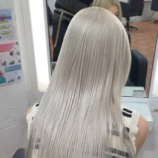 ロング カラー ブリーチなしピンク 赤井龍斗のヘアスタイル