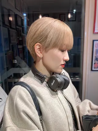 ショート カラー ウルフレイヤー エクステ/kokiのヘアスタイル