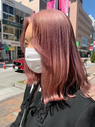 セミロング カラー 平野 優奈のヘアスタイル