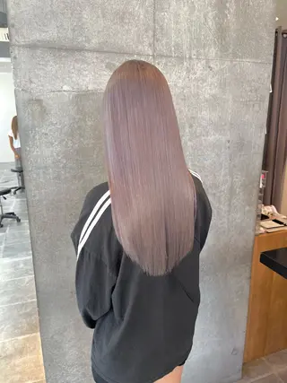 セミロング カラー ハイトーンカラ ー/小川のヘアスタイル