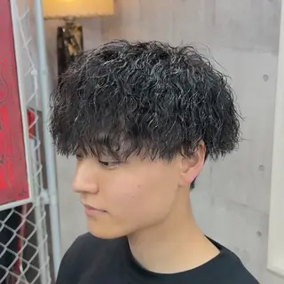 ショート パーマ ヘアアレンジ メンズ メンズ/マッシュ 特化🔥相模大野のヘアスタイル