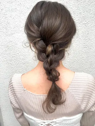 セミロング カラー ラブーケ中川中島店 クラタチカコのヘアスタイル