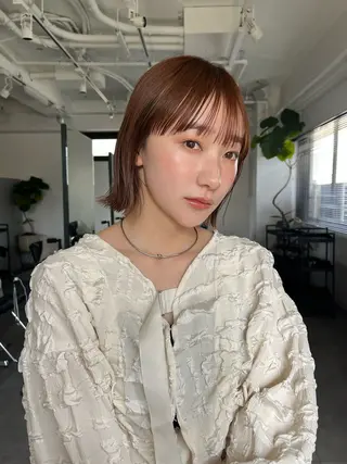 ショート カラー 🌼タッセルボブ/シ ョートmoeka🌼のヘアスタイル