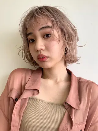 ショート カラー 🌿似合わせブリーチ 松本朋幸🌿のヘアスタイル