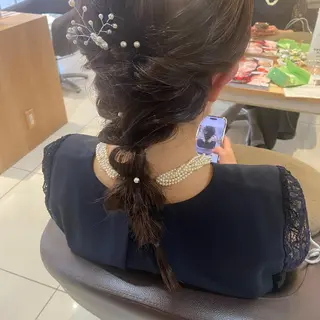 セミロング ヘアアレンジ ボブカット/アレンジ /さきのヘアスタイル