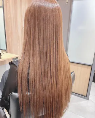 ロング カラー GO TODAY SHAiRE SALON  神戸三宮店所属・ナチュラル艶々縮毛 矯正シェアサロンのヘアスタイル