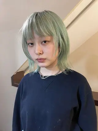 ミディアム カラー 安部佑哉/ハイトーン /レイヤー/グランジのヘアスタイル