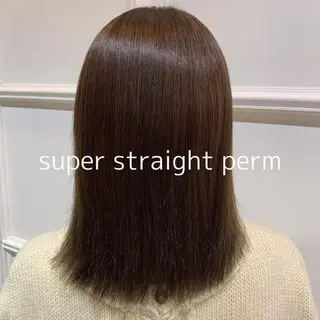 セミロング パーマ 髪質改善カラー&TR 縮毛矯正/弱酸性矯正のヘアスタイル