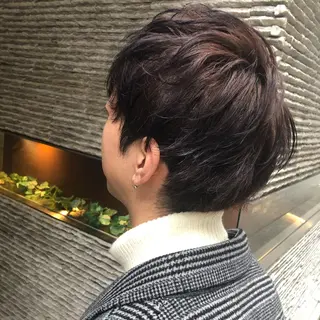 カラー メンズ ノンダメージ⭐️ 透明感カラー中田七菜のヘアスタイル