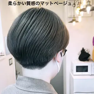 ショート カラー SUN GLOW  サングロウ所属・水素トリートメント／ 髪質改善/ナカノメのヘアスタイル