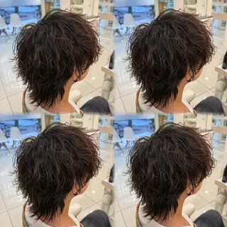 ショート パーマ メンズ 髪質改善/艶カラー/ メンズパーマ/鈴木のヘアスタイル